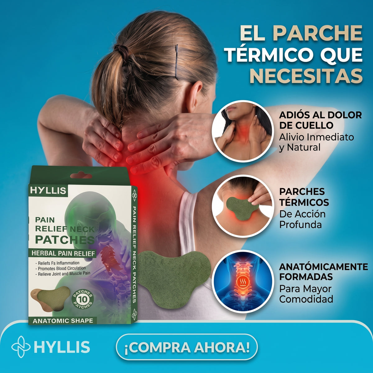 Parches Cervicales de Alivio Inmediato